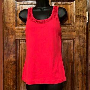 NWOT Red Embellished Cotton Lycra Tank Top